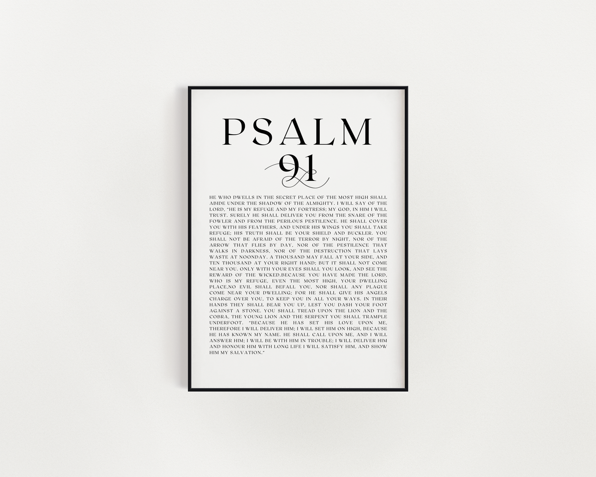 Psalm 91 | Christian Poster – Scripture Bella